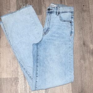 Modern Light Blue Straight Leg Jeans for Women